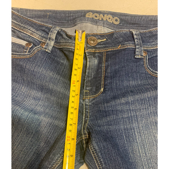 Bongo Jeans Womens 9 Dark Wash Low Rise Embellished Pocket Straight Leg Pants - Picture 13 of 15